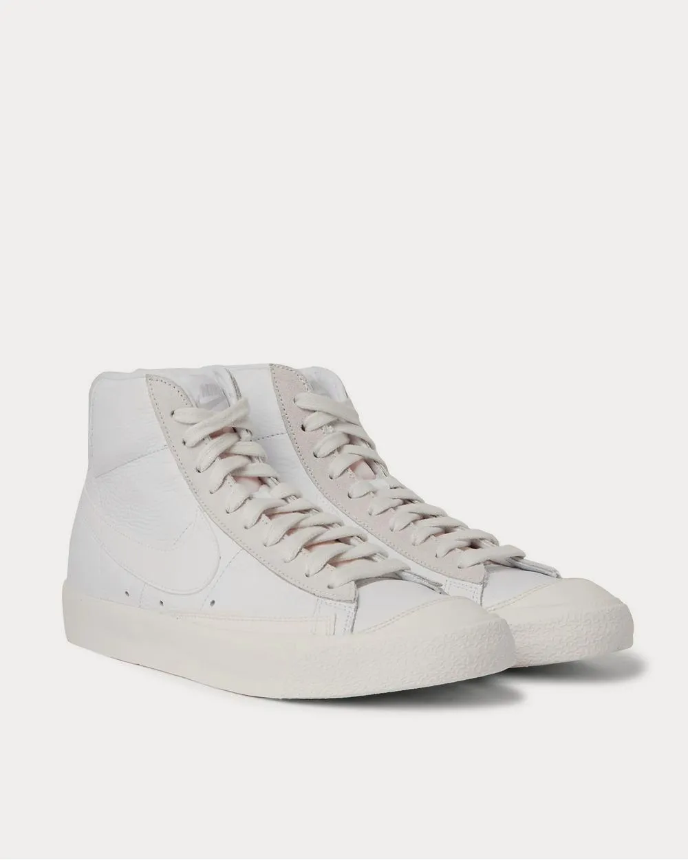 Blazer Mid '77 Vintage Suede-Trimmed Leather High-Top  White low top sneakers