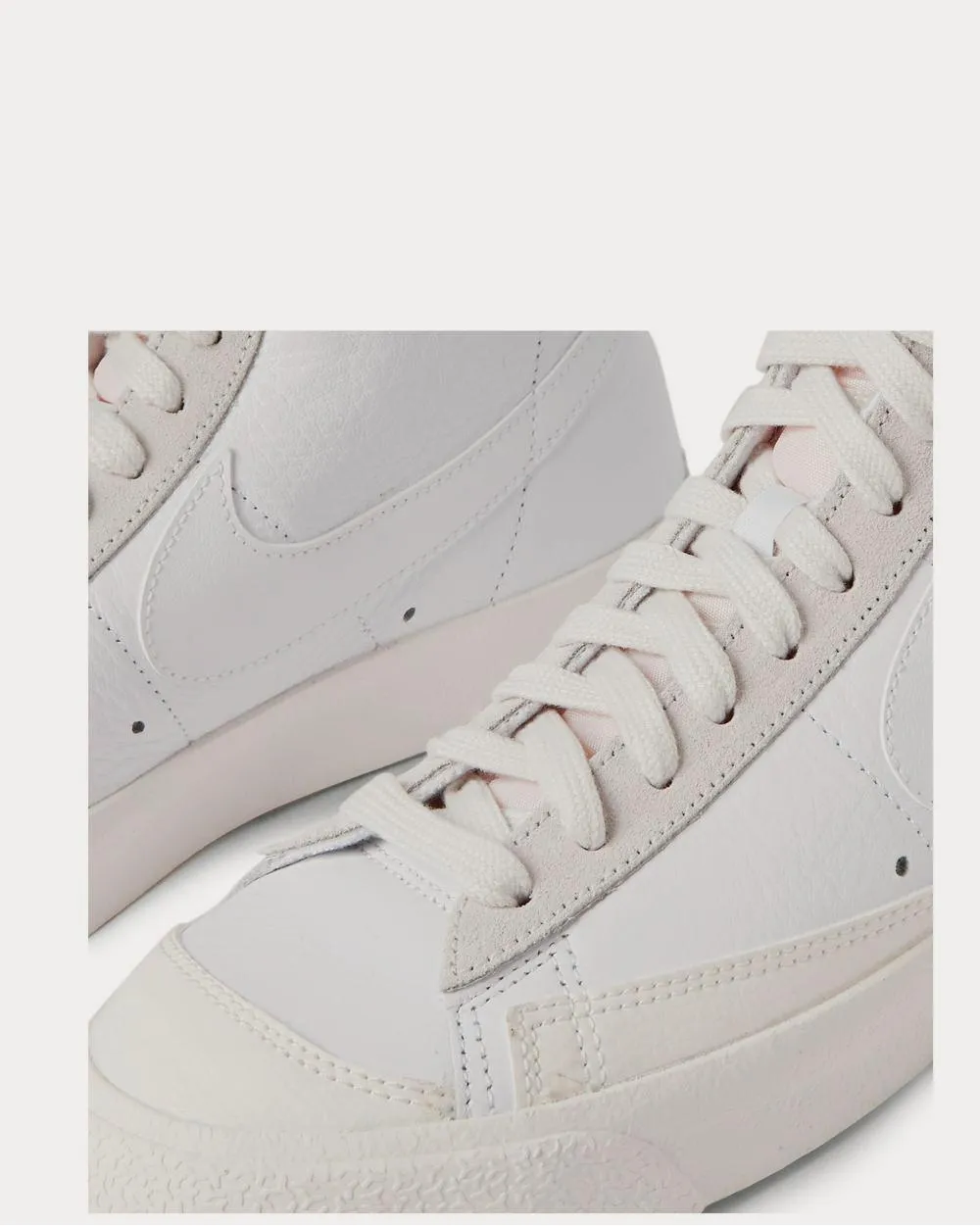 Blazer Mid '77 Vintage Suede-Trimmed Leather High-Top  White low top sneakers