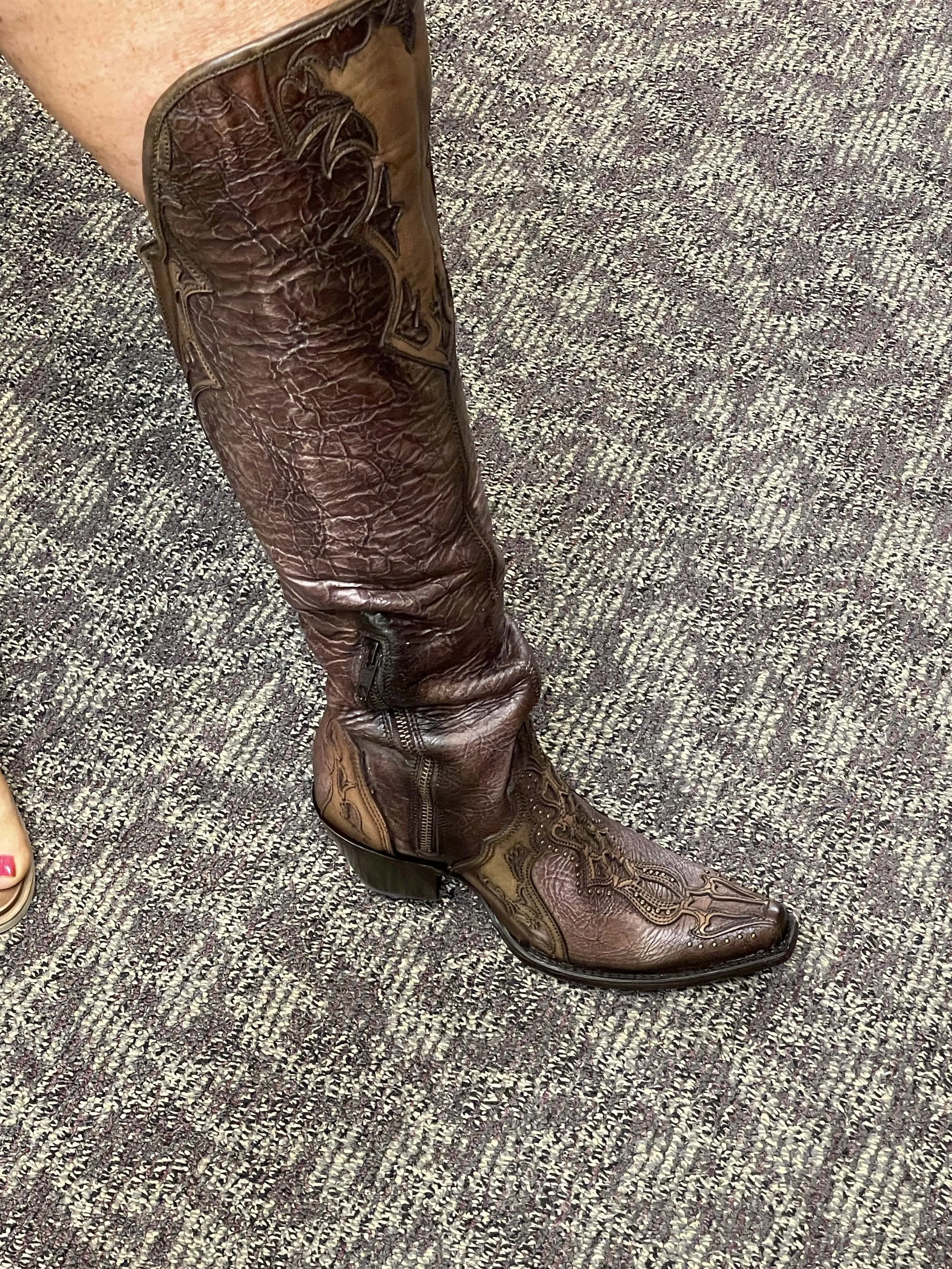Corral Chocolate Overlay & Embroidered Western Boots