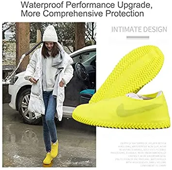 Family Waterproof Shoe Cover,Silicone Shoe Cover Reusable for Men Women Kids