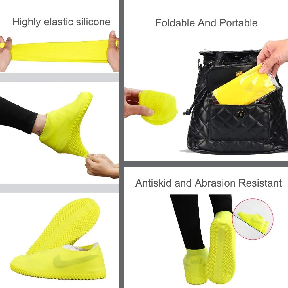 Family Waterproof Shoe Cover,Silicone Shoe Cover Reusable for Men Women Kids