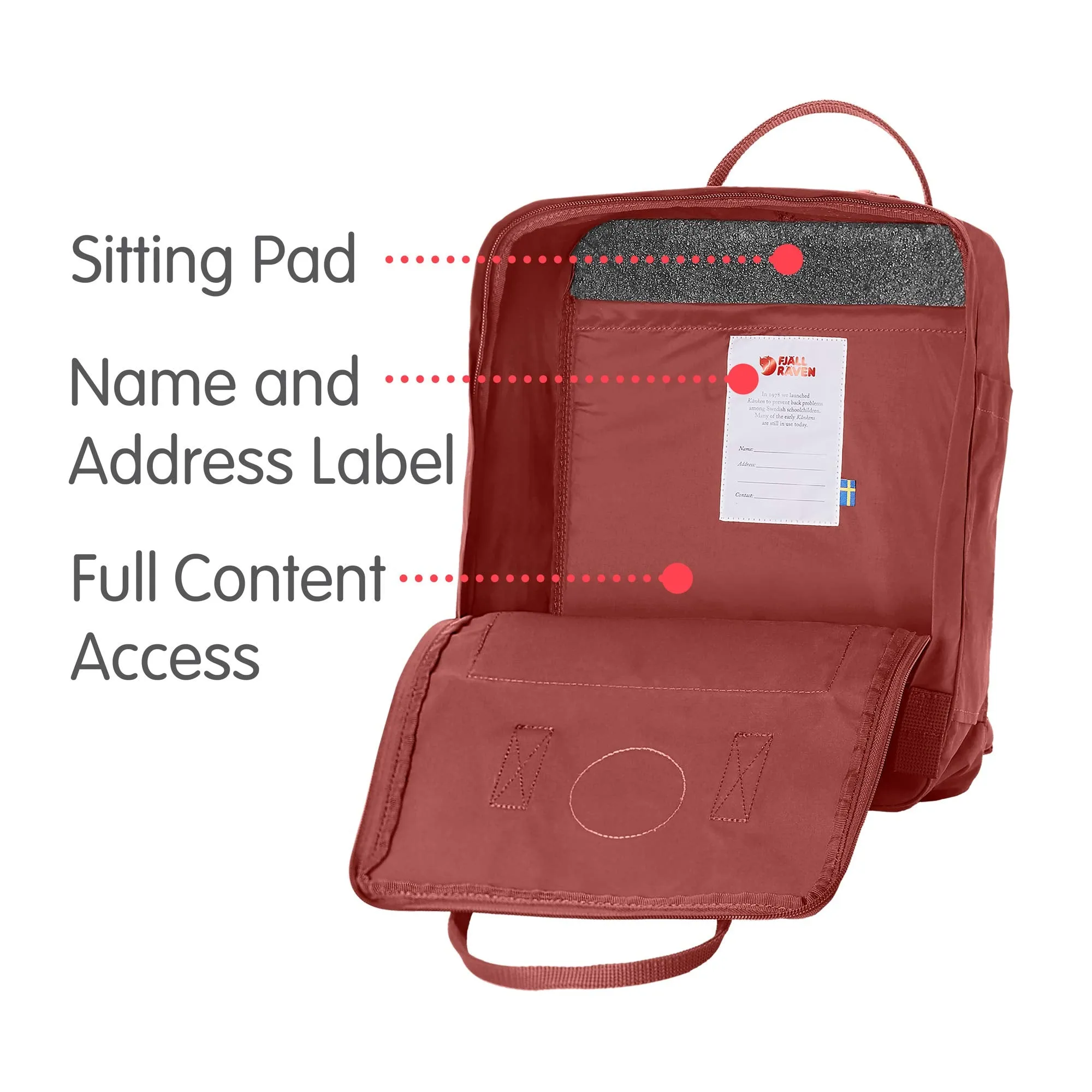 Fjallraven - Kanken Classic Backpack for Everyday, Dahlia