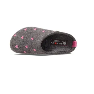 HAFLINGER Women's, Cuoricini Clog Grey