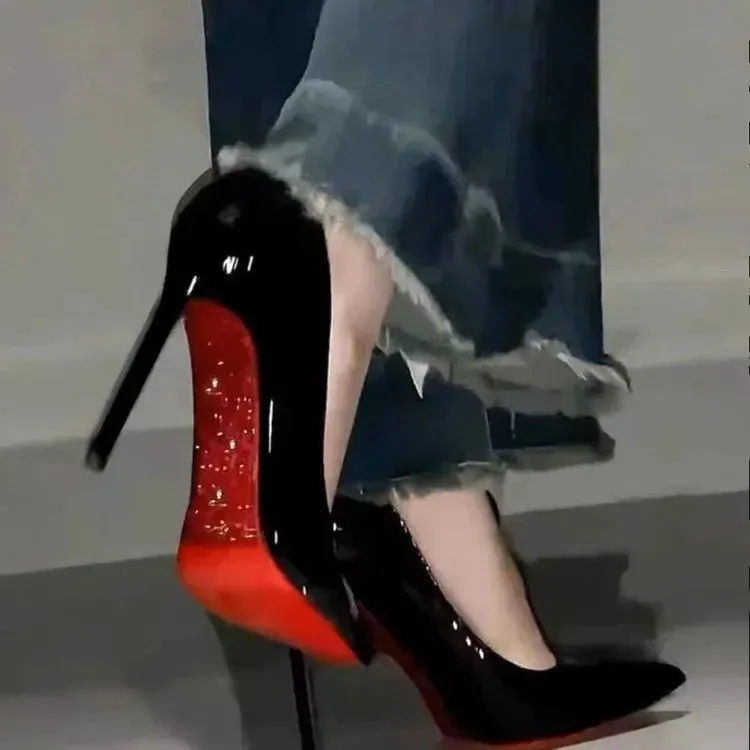 Ladies Shoes 2024 High Quality Slip-on Women's High Heels Fashion Shallow Party Pumps Women Sexy Pointed Toe Heels Women Zapatos