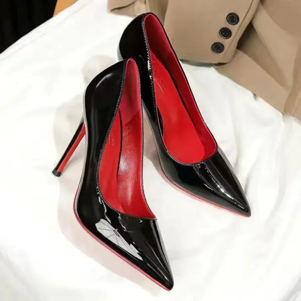 Ladies Shoes 2024 High Quality Slip-on Women's High Heels Fashion Shallow Party Pumps Women Sexy Pointed Toe Heels Women Zapatos