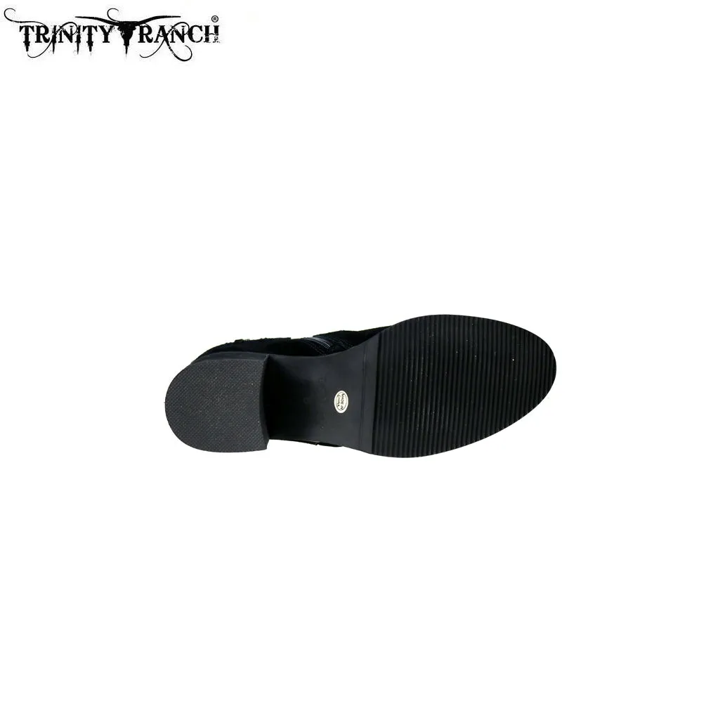 LBT-003  Trinity Ranch Western Leather Suede Booties Studs Collection