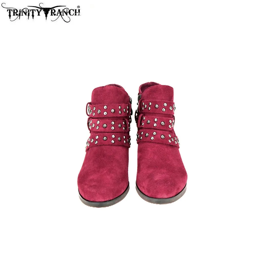 LBT-003  Trinity Ranch Western Leather Suede Booties Studs Collection