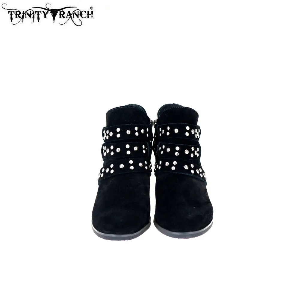 LBT-003  Trinity Ranch Western Leather Suede Booties Studs Collection