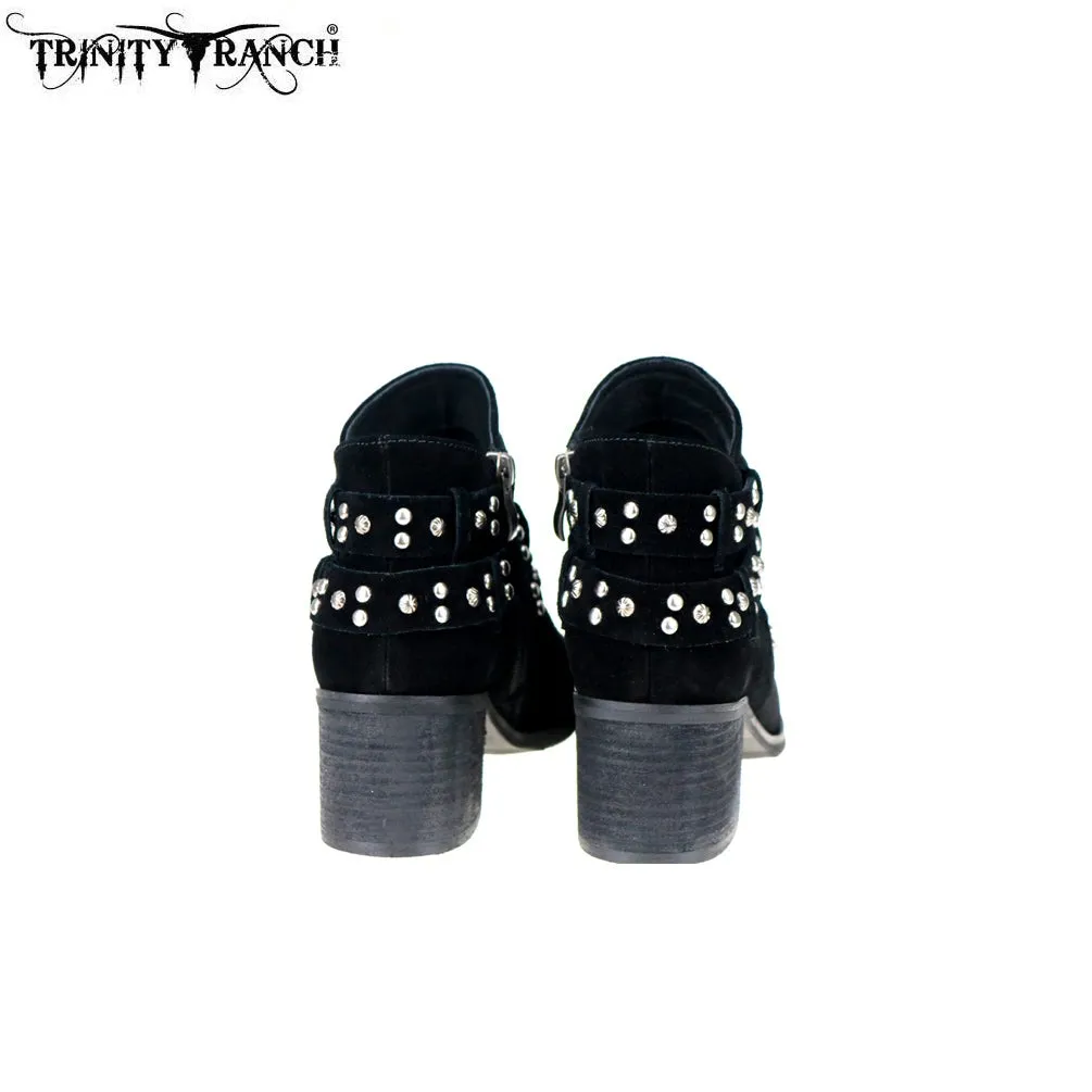 LBT-003  Trinity Ranch Western Leather Suede Booties Studs Collection