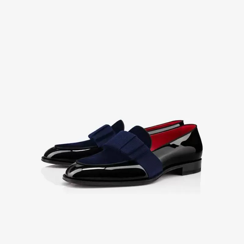 Leather Bows Artwork Mens Loafer