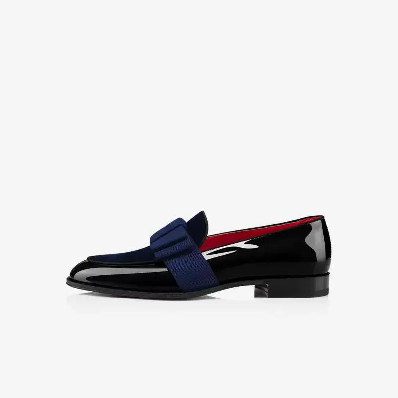 Leather Bows Artwork Mens Loafer