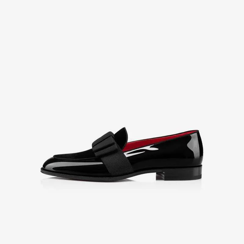 Leather Bows Artwork Mens Loafer