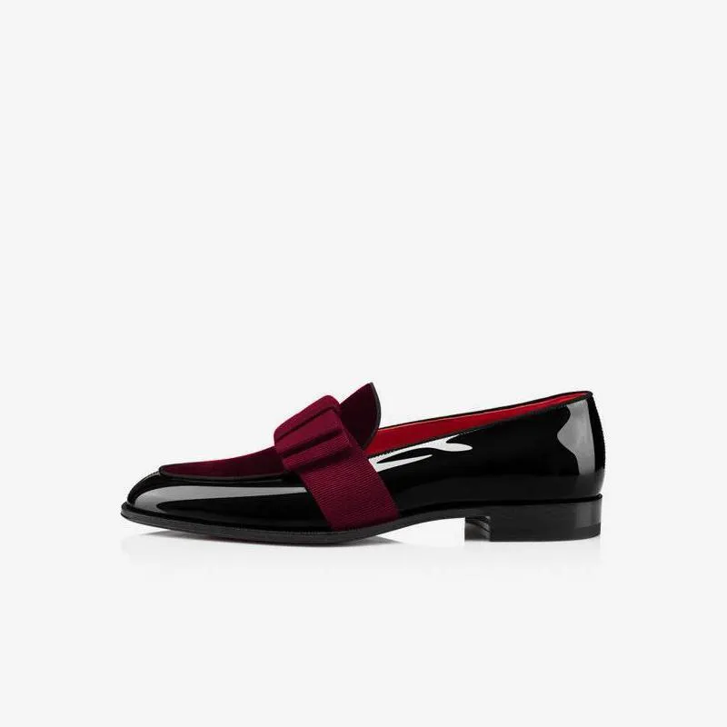 Leather Bows Artwork Mens Loafer