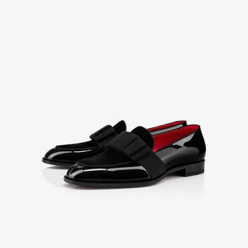 Leather Bows Artwork Mens Loafer
