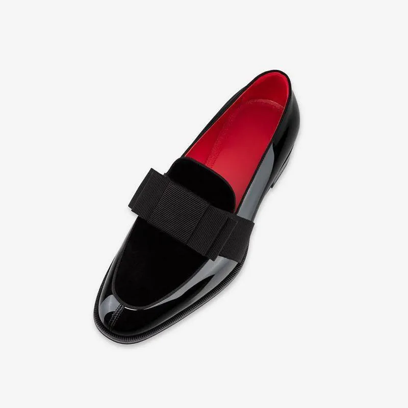 Leather Bows Artwork Mens Loafer