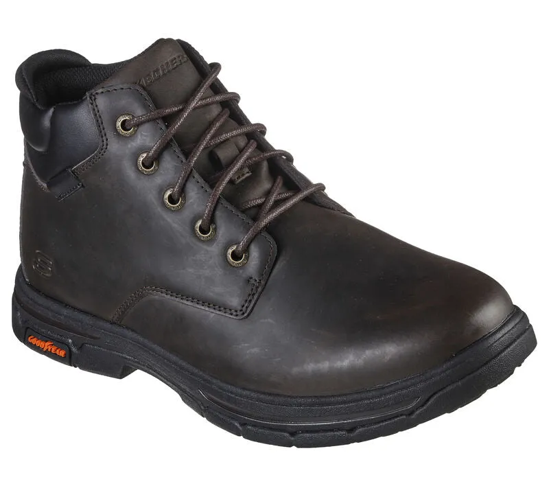 Men's Wide Fit Skechers 204394 Segment 2.0 Brogden Boots - Cocoa