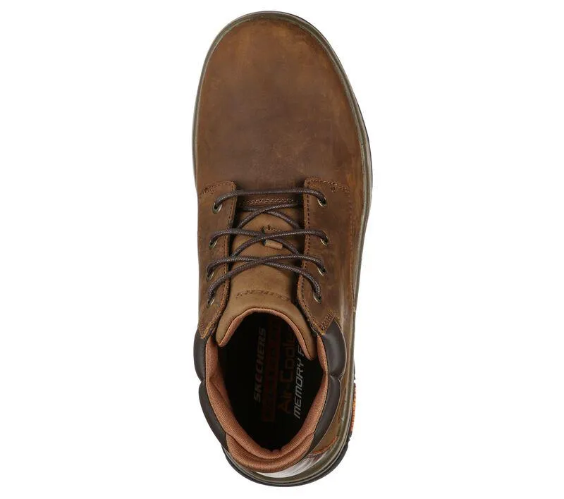 Men's Wide Fit Skechers 204394 Segment 2.0 Brogden Boots - Desert/Brown