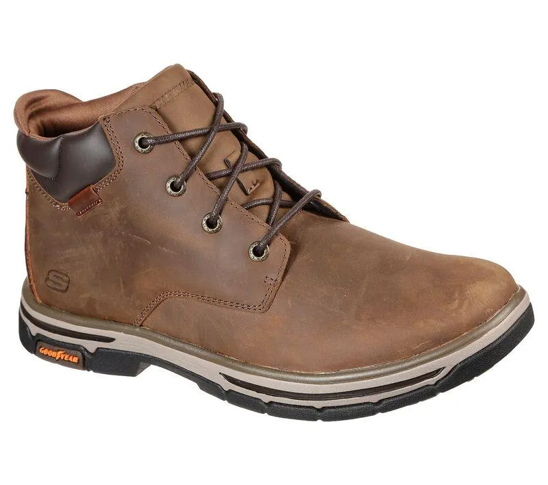 Men's Wide Fit Skechers 204394 Segment 2.0 Brogden Boots - Desert/Brown