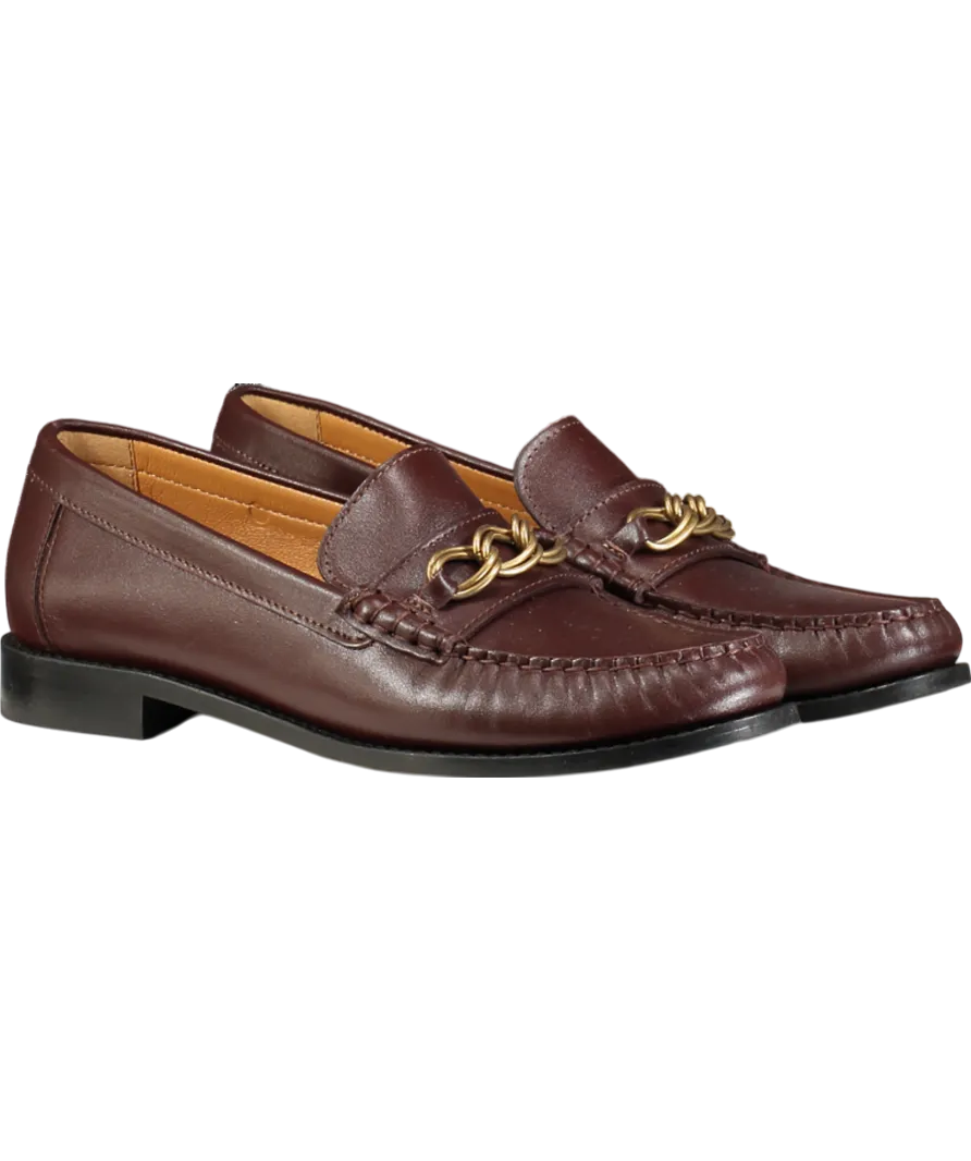Sezane Brown Vicky Loafers  Smooth Chocolate UK 7 EU 40 👠