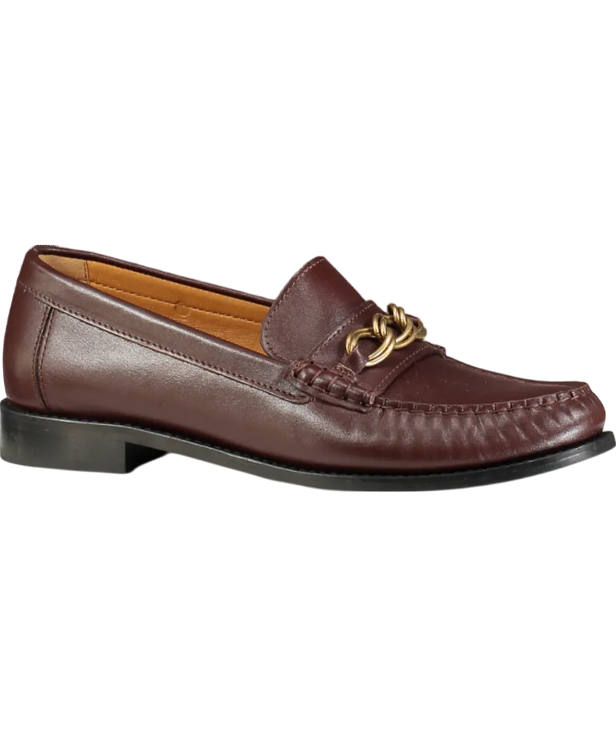 Sezane Brown Vicky Loafers  Smooth Chocolate UK 7 EU 40 👠