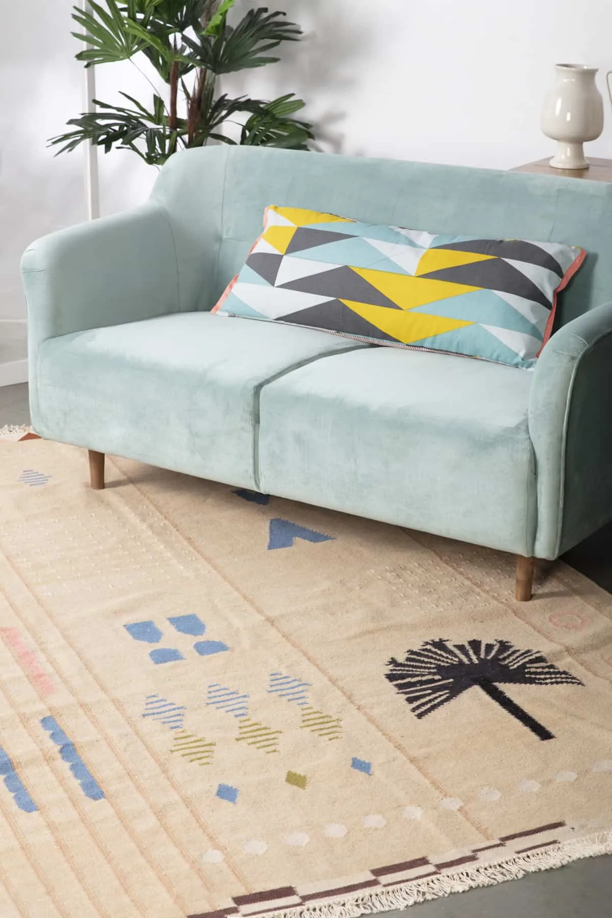Solid Mint Velvet Upholstery Fabric