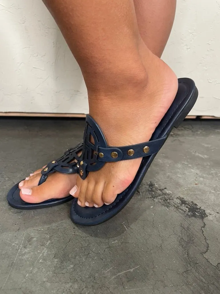 Storm Studded Sandal - Navy
