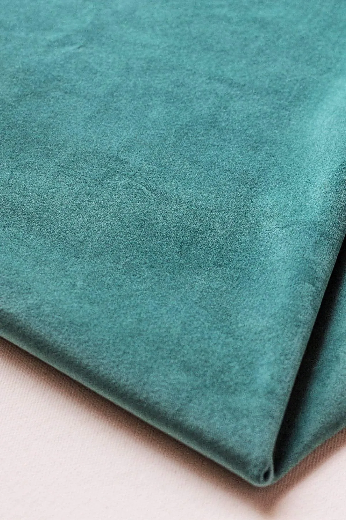 Teal Velvet Upholstery Fabric Swatch